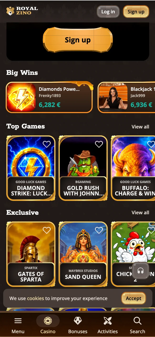 Gra Mobilna w Casino RoyalZino